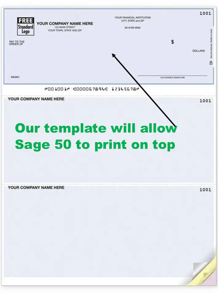 Our Quickbook Check template allows you to use QB checks with Sage 50 Software