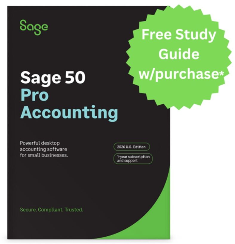 Sage 50 Pro w study guide promo