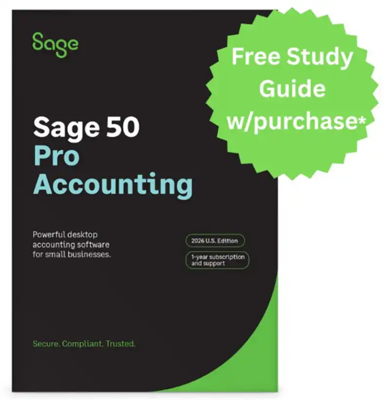 Sage 50 Pro w study guide promo