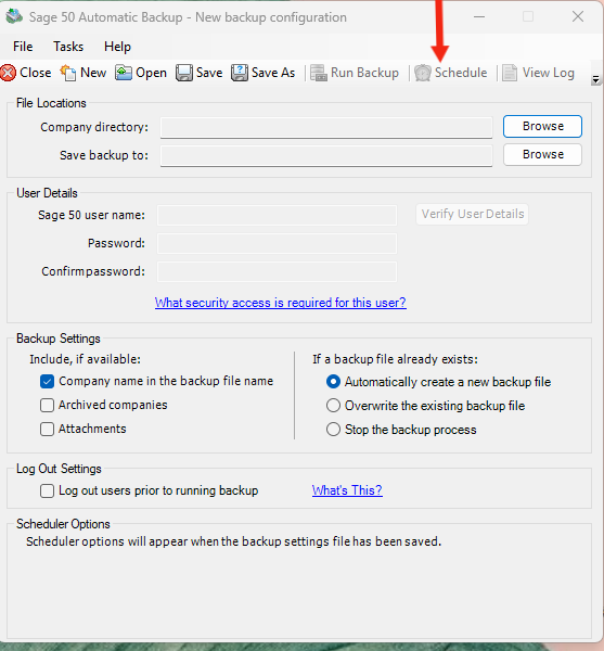 Autobackup Screen